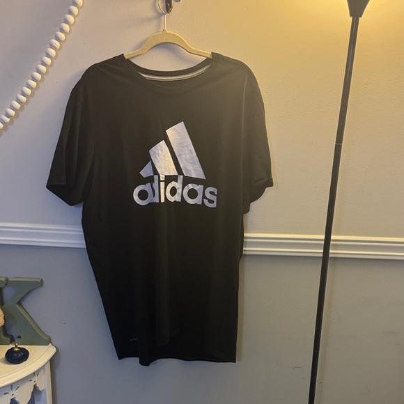Adidas Men's Black and White Logo Tee - Picture 1 of 1